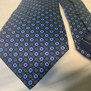 Brioni Blue Geometric Men's Tie dis.20707 silk made in Italy